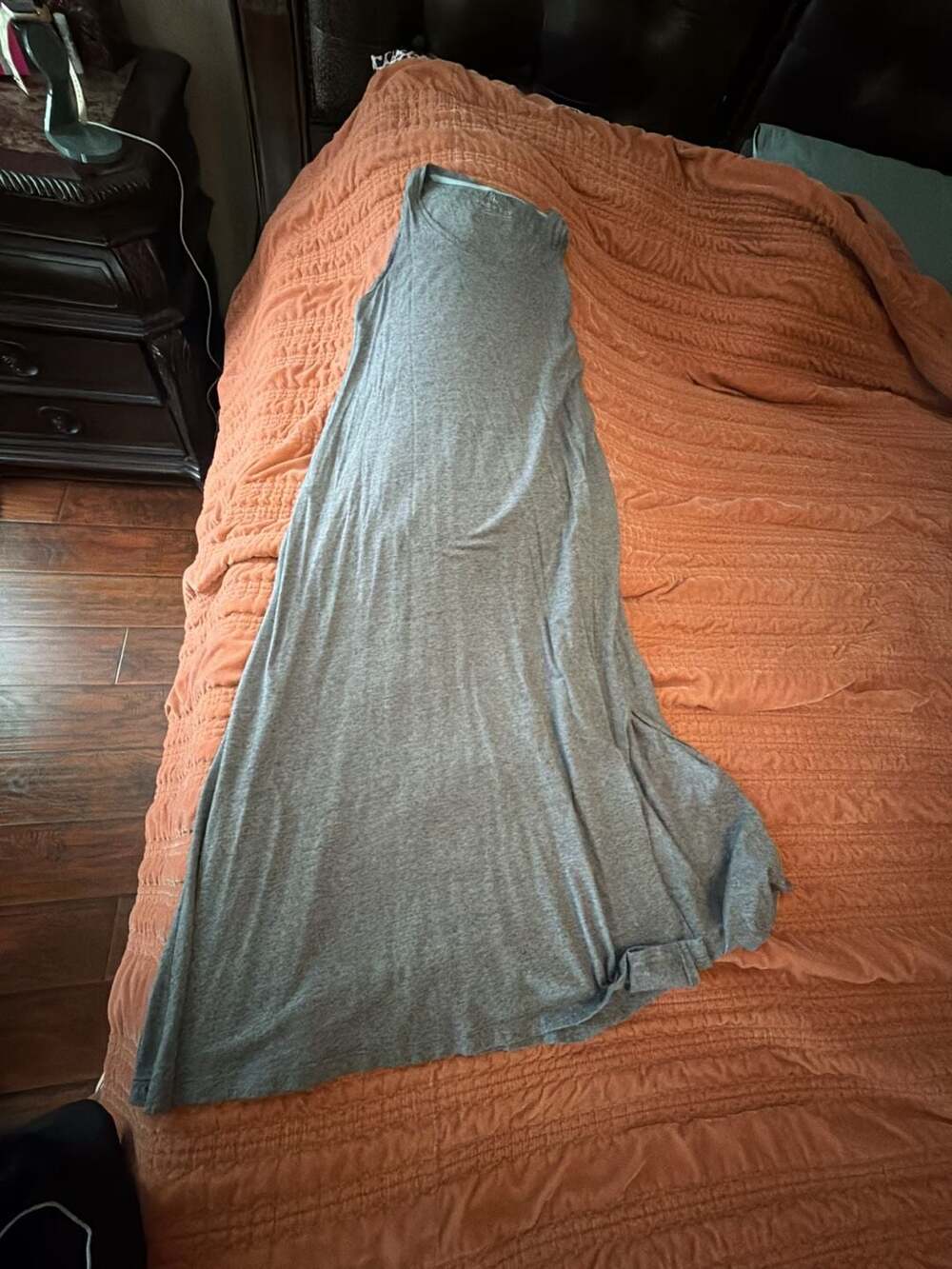 Free Fly Maxi Tank Dress Size L Gray Sleeveless